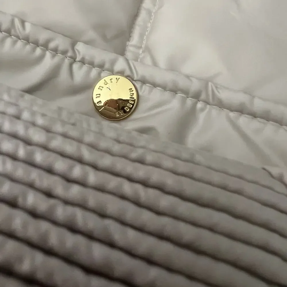 Laundry By Design Faux Fur Hooded Puffer Parka Jacket Size S - Picture 9 of 14